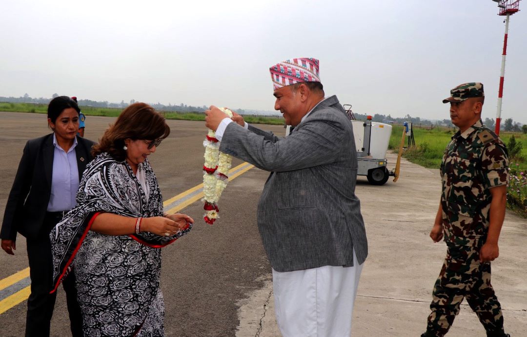 परराष्ट्रमन्त्री डा. आरजु राणा देउवा धनगढीमा