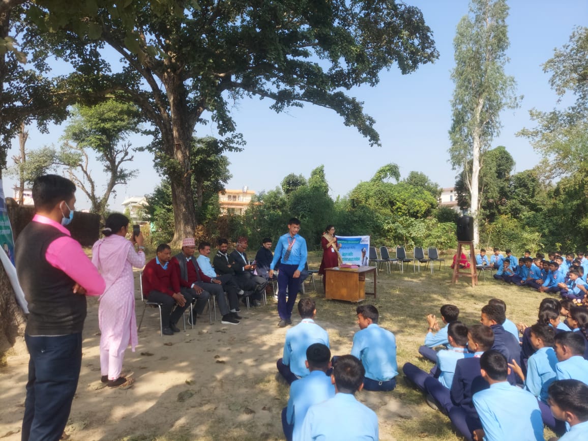 निसर्ग हस्पिटलद्वारा विद्यालय स्तरीय मानसिक स्वास्थ्य साक्षरता कार्यक्रम सञ्चालनमा