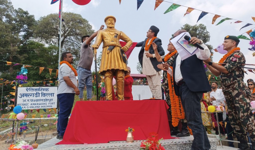 अमरसिंह थापाको शालिक निर्माणपछि पर्यटक आकर्षित