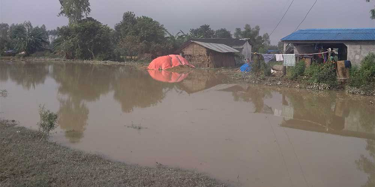 बर्खा लागेपछि भजनीका नागरिक बाढीको त्रासमा