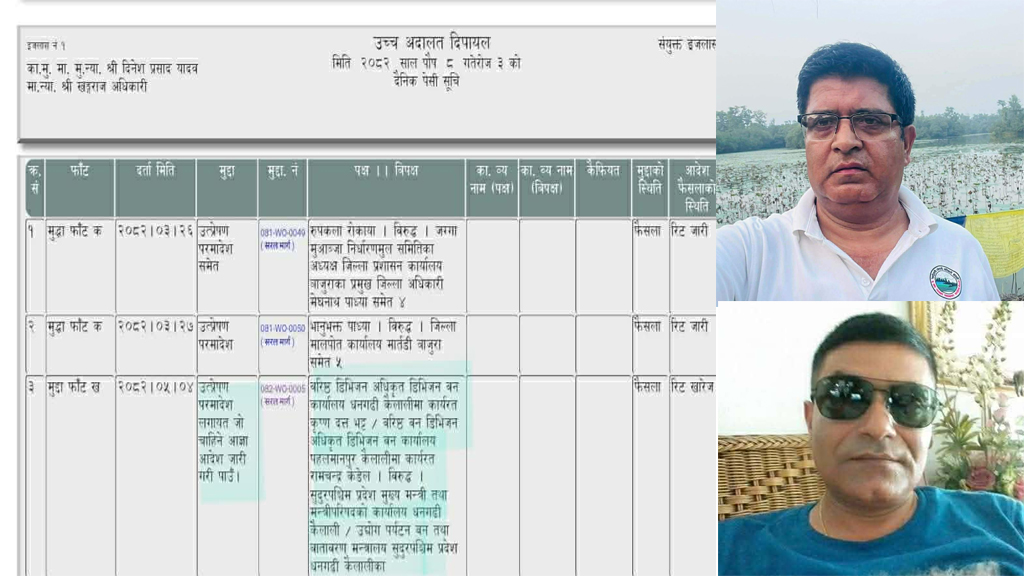 उच्च अदालत दिपायलद्वारा वन अधिकृतहरूको सरुवाविरुद्धको रिट खारेज