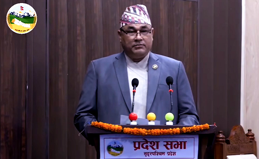 सुदूरपश्चिम सरकारको नीति तथा कार्यक्रम प्रदेश सभामा टेबुल