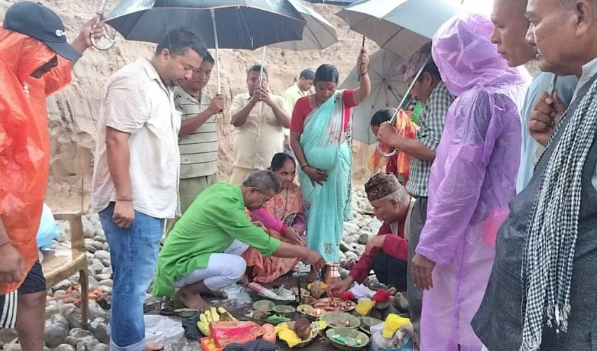 गोदावरी खमौरामा सवा २ लाख लिटर क्षमताको खानेपानी आयोजनाको शिलान्यास