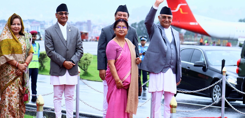 प्रधानमन्त्री केपी शर्मा ओली चीन प्रस्थान