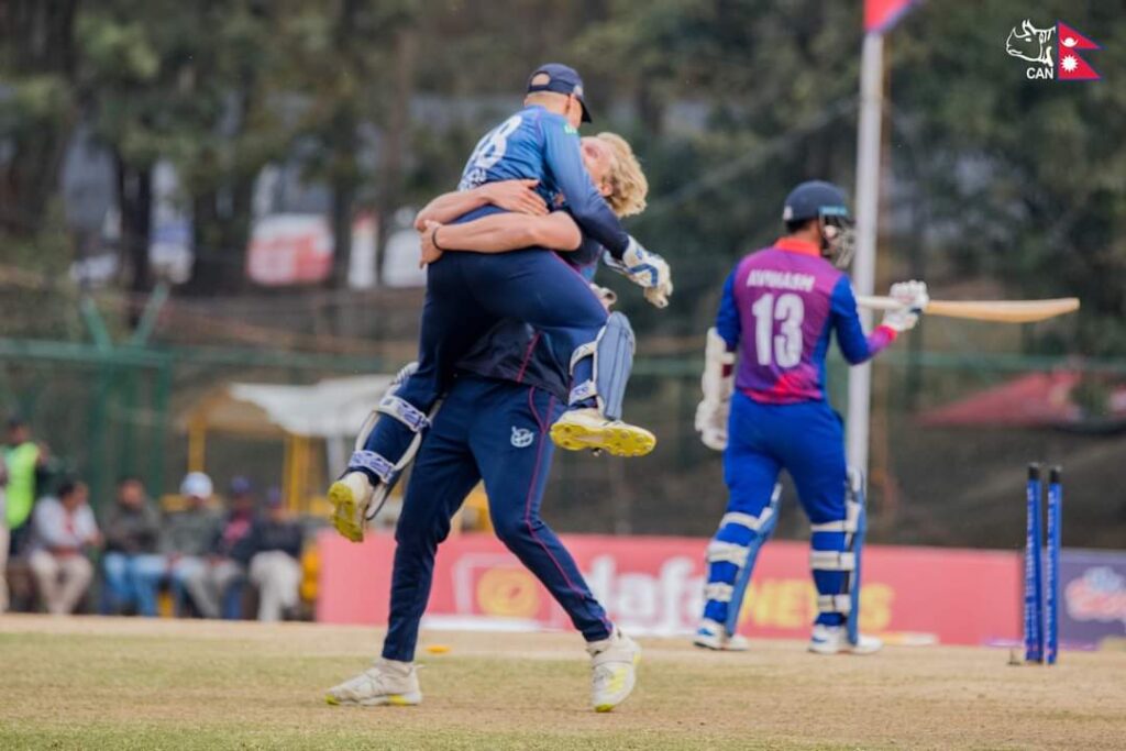 त्रिकोणात्मक टी-२० सिरिज : नामिबियासँग नेपाल २० रनले पराजित