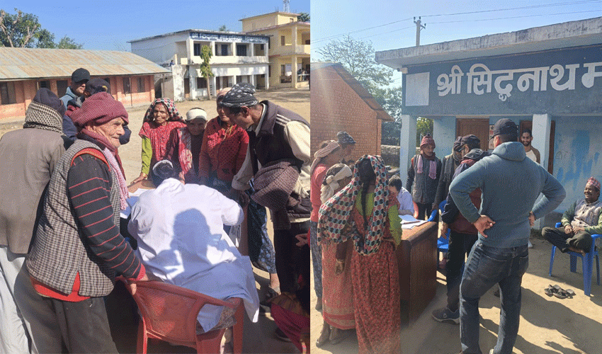 नोभा अस्पताल धनगढीको निःशुल्क स्वास्थ्य शिविर सम्पन्न