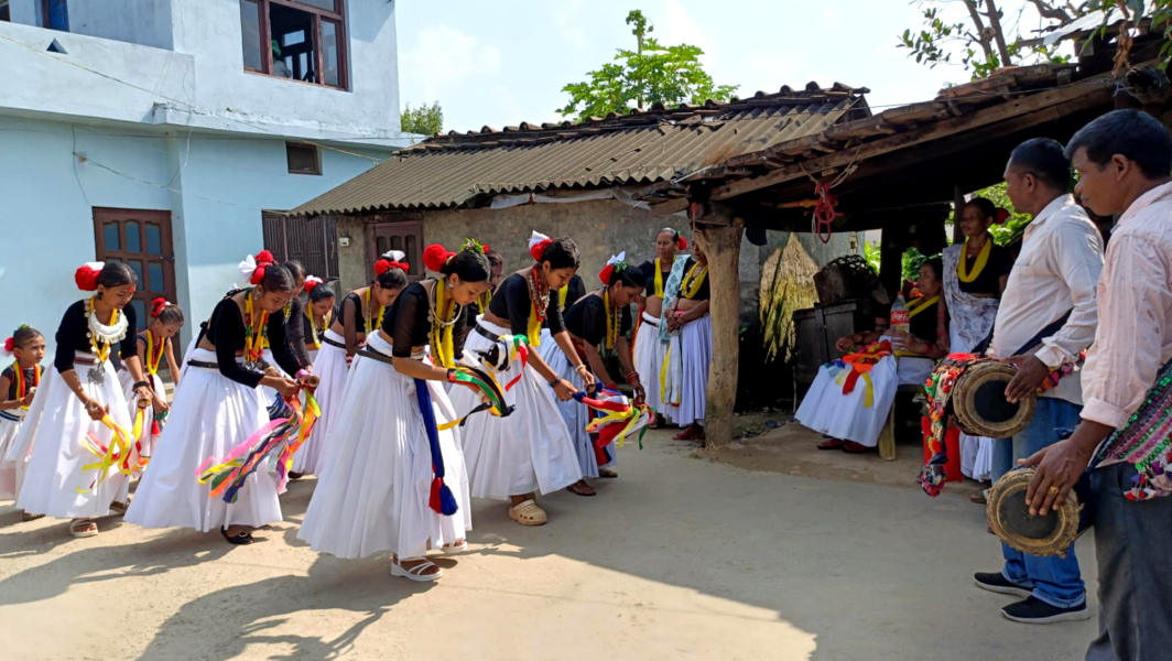 कैलाली, कञ्चनपुरका थारु गाउँमा सखियाको रौनक (फोटो फिचर)