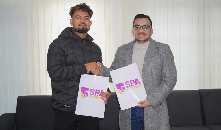 क्रिकेटर शेर मल्ल एस.पी.ए कलेजको ब्रान्ड एम्बासडरमा नियुक्त