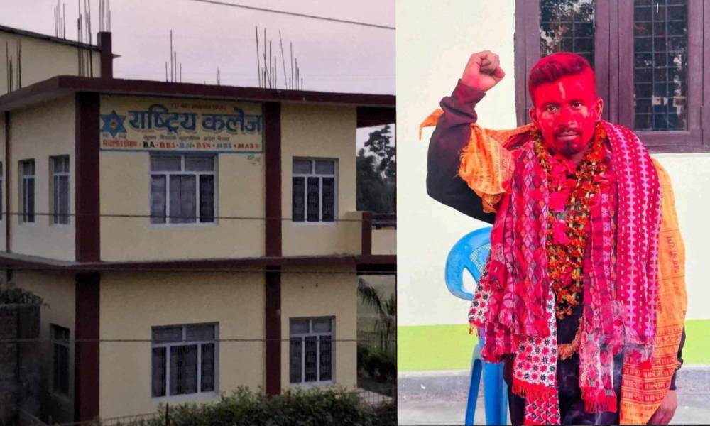 सुखडको राष्ट्रिय कलेजमा भर्ना नै नभएका व्यक्ति स्ववियू सभापति !